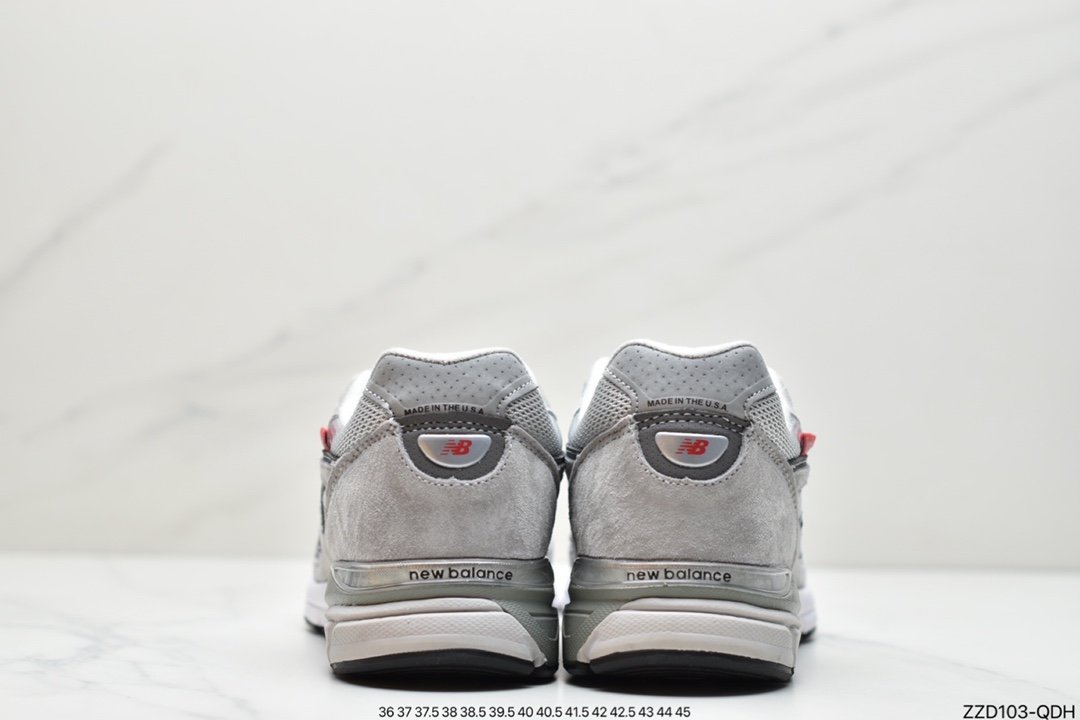 NB New Balance New Balance Made in USA 990V2 High-end American-made classic retro casual sports jogging shoes ”Yuanzu Grey Red Label” M990VS2