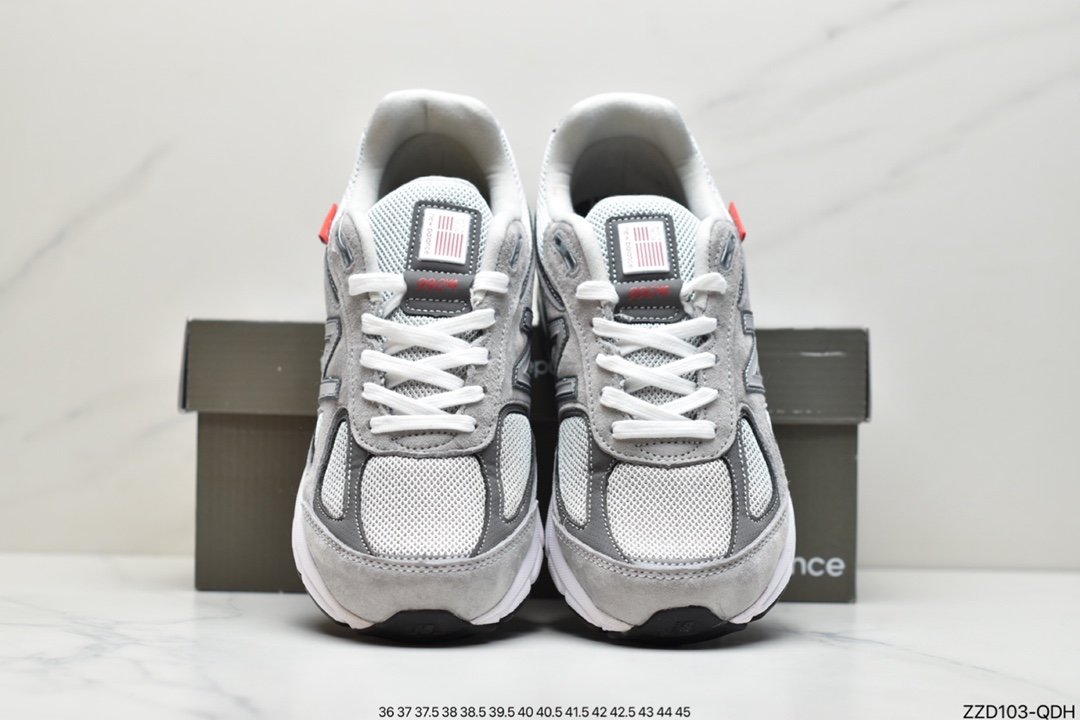 NB New Balance New Balance Made in USA 990V2 High-end American-made classic retro casual sports jogging shoes ”Yuanzu Grey Red Label” M990VS2