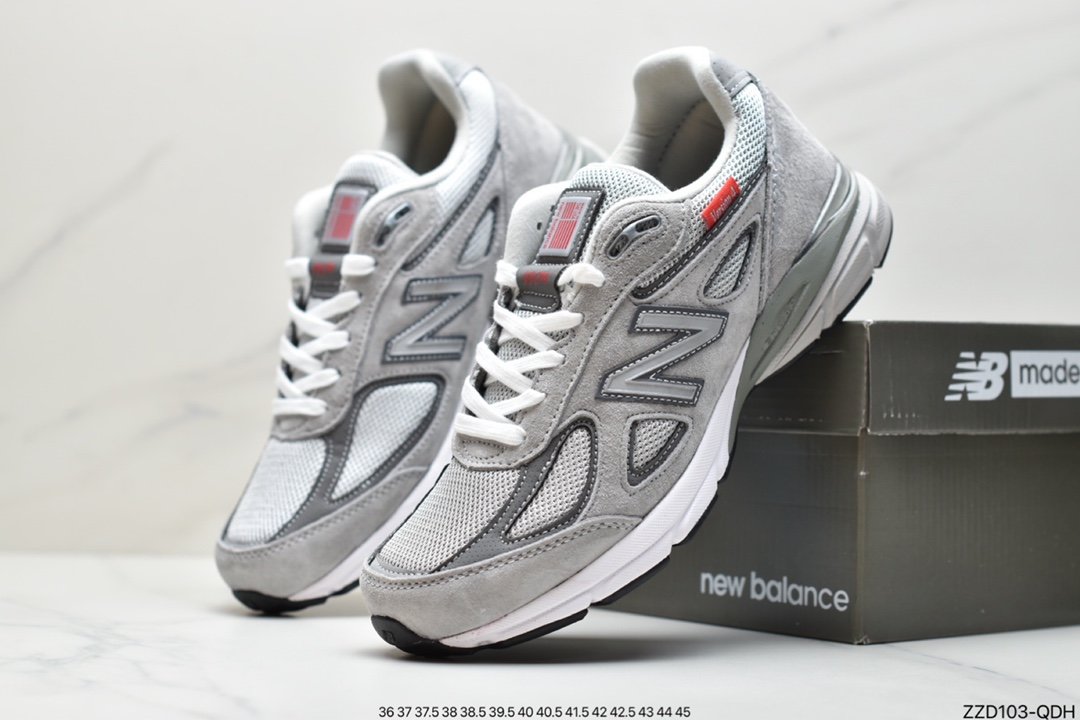 NB New Balance New Balance Made in USA 990V2 High-end American-made classic retro casual sports jogging shoes ”Yuanzu Grey Red Label” M990VS2