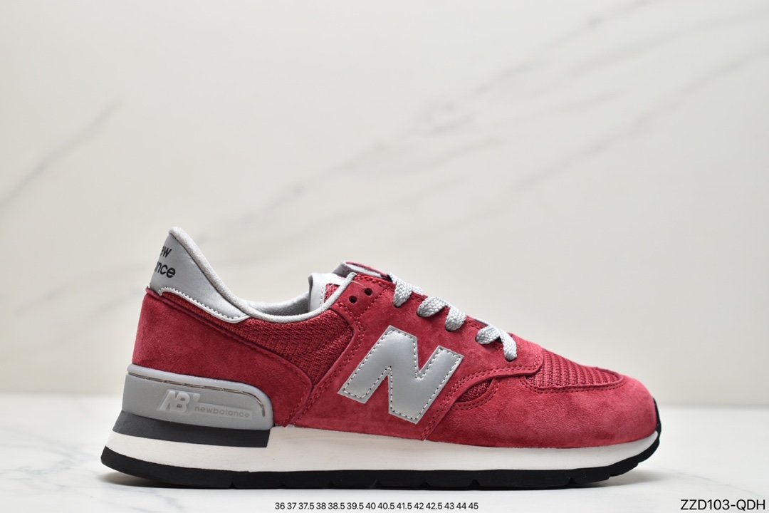 NB New Balance New Balance Made in USA 990V2 High-end American-made classic retro casual sports jogging shoes ”Yuanzu Grey Red Label” M990VS2