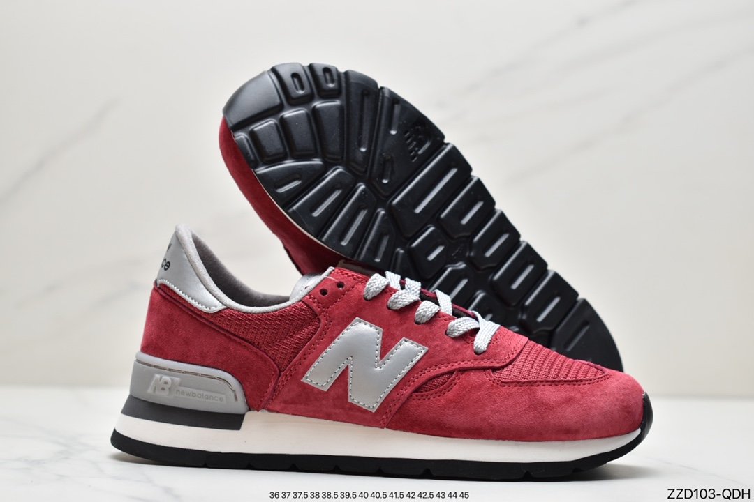 NB New Balance New Balance Made in USA 990V2 High-end American-made classic retro casual sports jogging shoes ”Yuanzu Grey Red Label” M990VS2