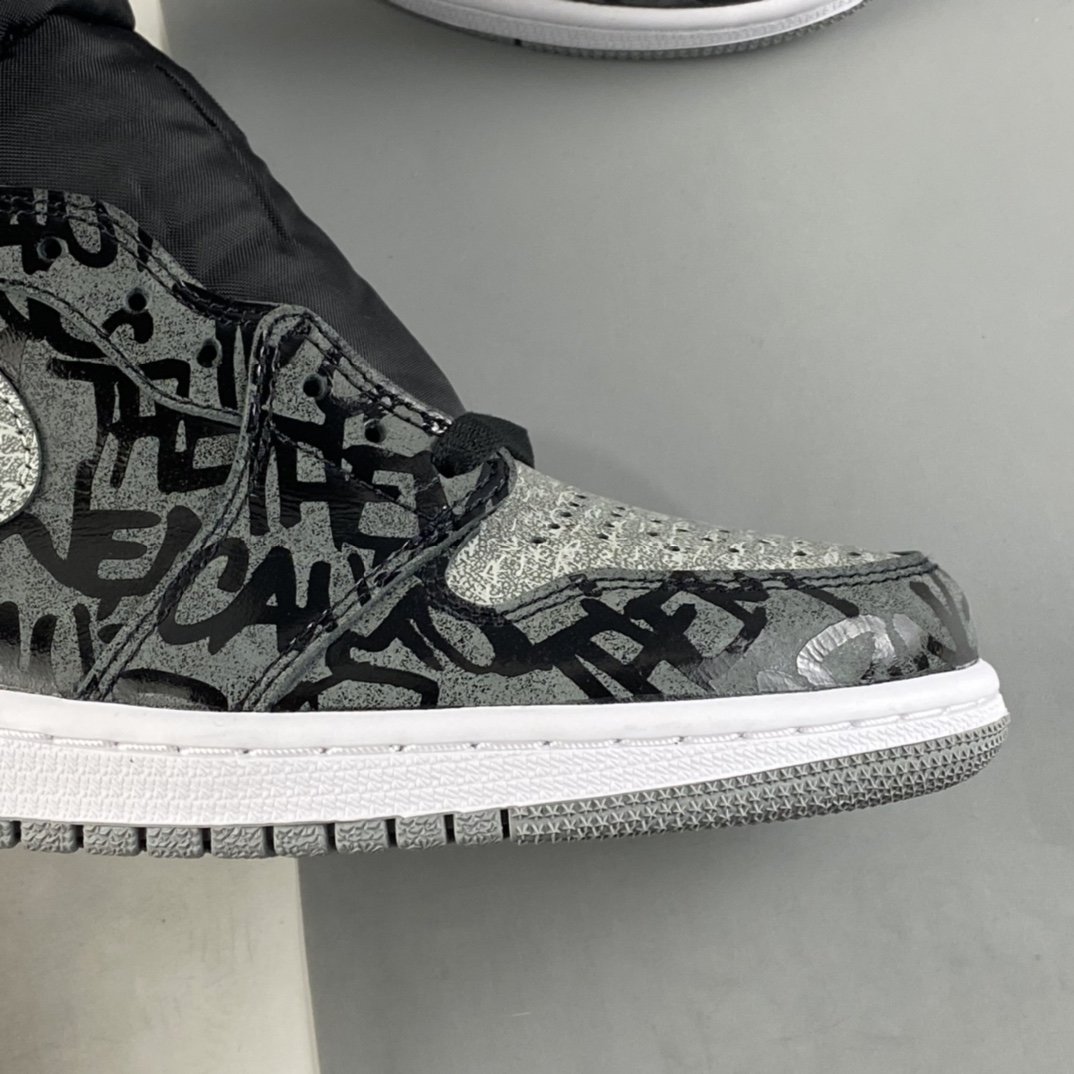Air Jordan 1 High OG AJ1 Black Grey Rebellious 555088-036