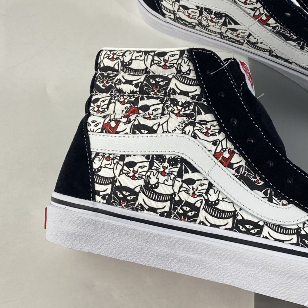 Vans Sk8-Hi high-top cartoon robot cat official synchronous casual vulcanized sports shoes VN0A4BV8BCL
