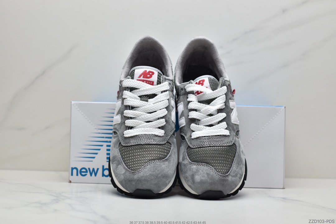 New Balance Made in USA 990V2 High-end American-made jogging shoes ”Yuanzu Gray Red Label” M990VS2