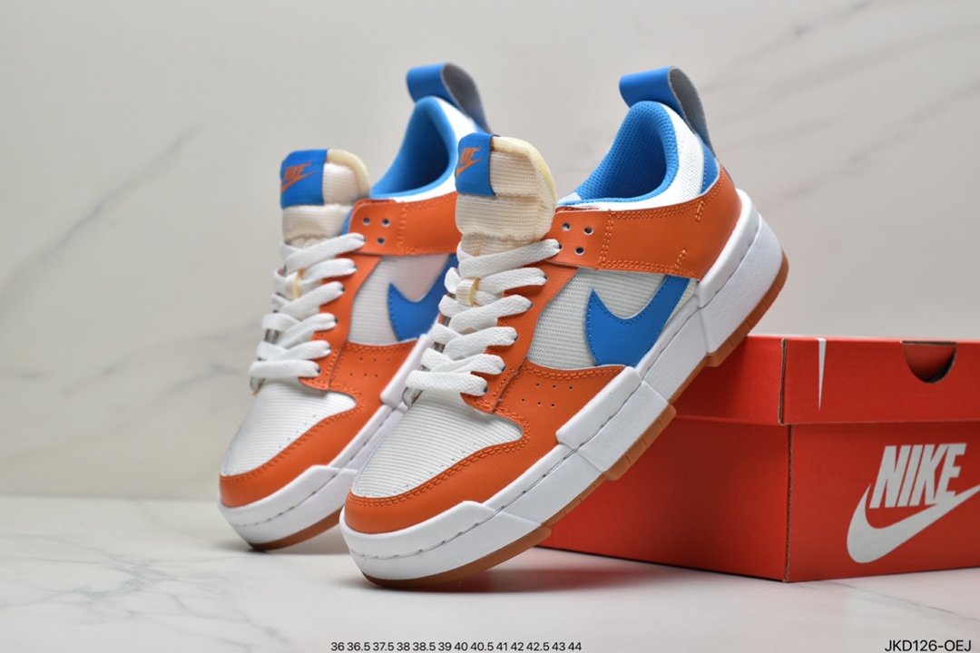 DUNK Deconstruction White Blue Black Low Top Nike Dunk Low Disrupt Deconstruction Style DJ5063-414