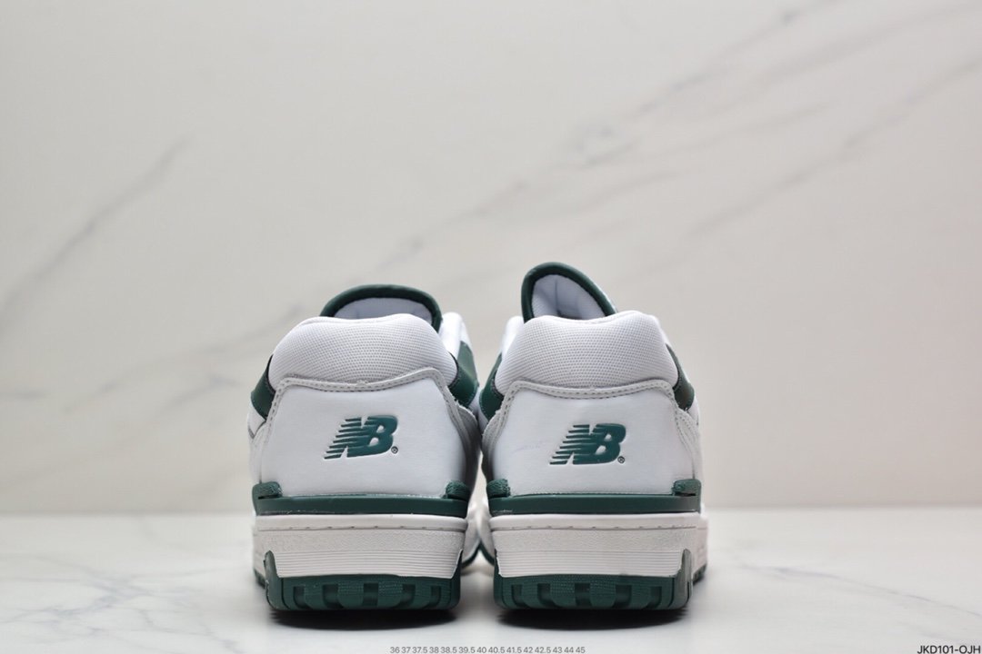 New Balance P550 Basketball Oxfords ”Evergreen” series classic retro low-top casual sports basketball sneakers ”joint leather white snake pattern dark green oxidized white” BB550WT1