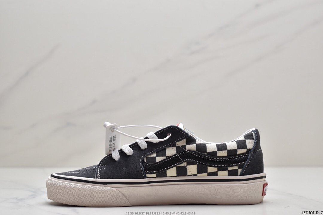 Vans Suede Sk8-Low Grey Black Checkerboard Gevans Official VN0A4UUK4W7