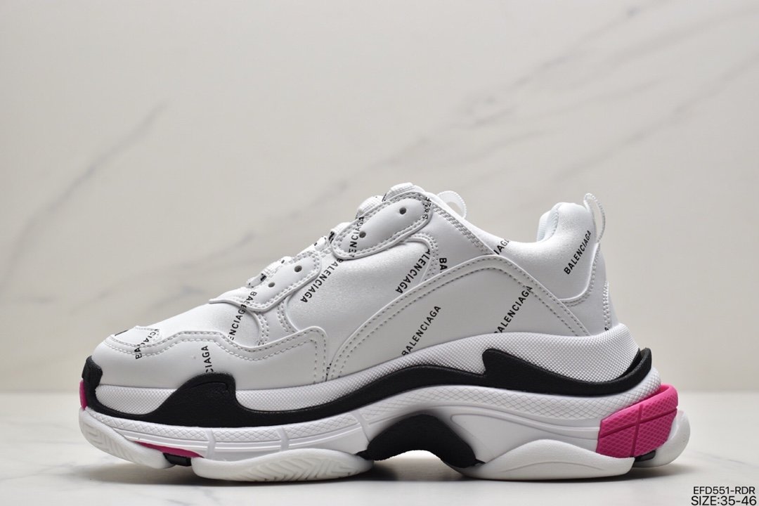 Balenciaga Triple S Clear Sole Sneaker”Pink/Brush”球鞋524039 W2FA4 9155